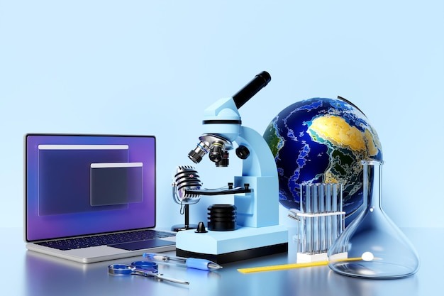 3d-illustration-laptop-with-open-browser-tab-screenlaboratory-microscope-set-laboratory-instruments_116124-11083